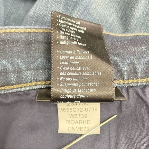 PAIGE Denim Federal Jeans Slim Straight Jean in Roarke Dark Wash Men’s Size 40 - Picture 12 of 13